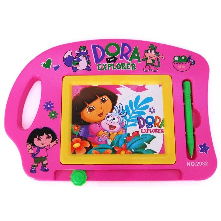 Magnetická tabuľka na kreslenie Dora ružová 